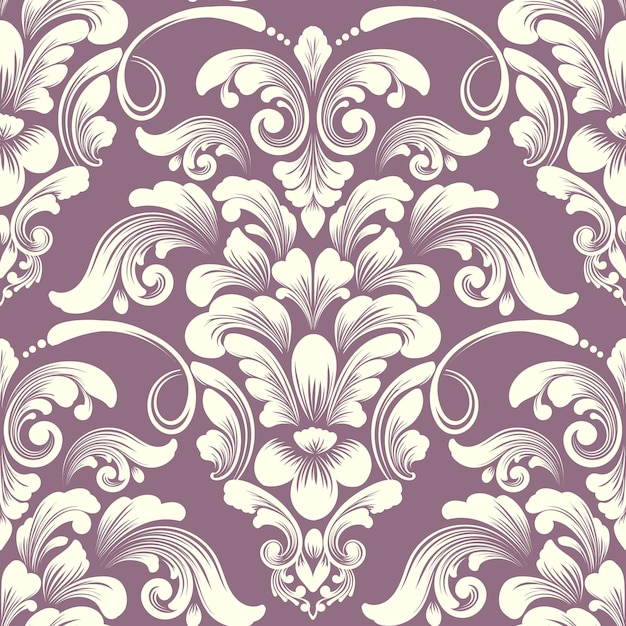 Vector damask seamless pattern element Classical luxury old fashioned damask ornament royal victorian seamless texture for wallpapers textile wrapping Exquisite floral baroque template