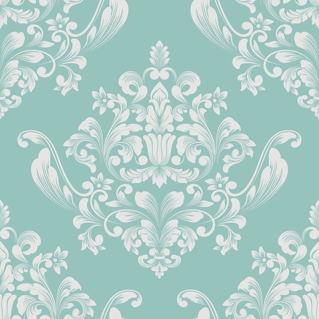 Free vector vector damask seamless pattern element. classical luxury old fashioned damask ornament, royal victorian seamless texture for wallpapers, textile, wrapping.