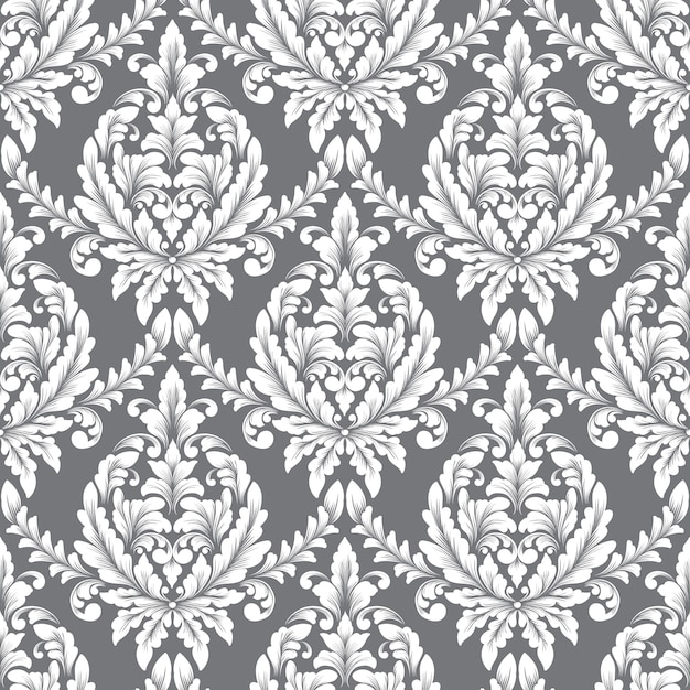 Free vector vector damask seamless pattern element. classical luxury old fashioned damask ornament, royal victorian style