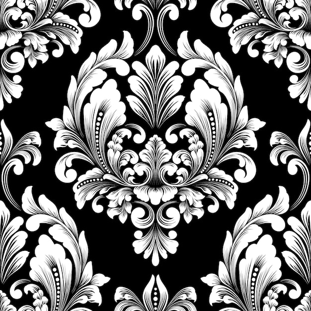 Free vector vector damask seamless pattern element.