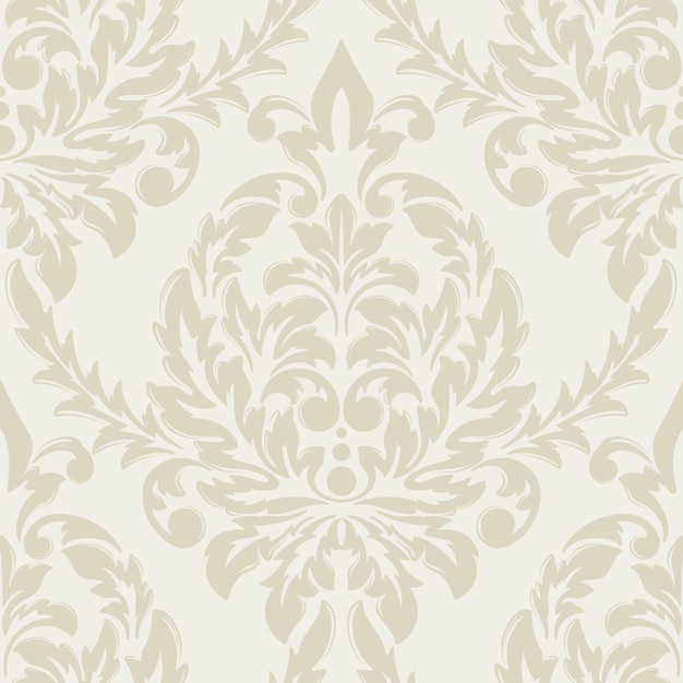 Vector damask seamless pattern element.