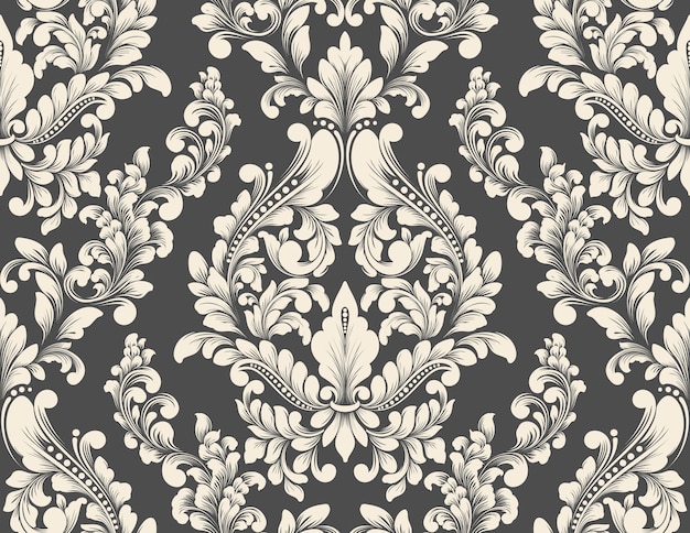 Free vector vector damask seamless pattern element.