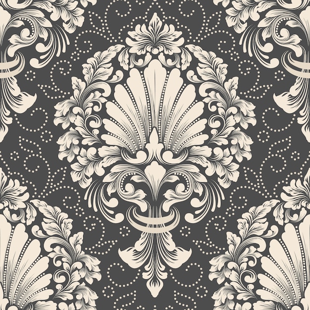 Free vector vector damask seamless pattern element.