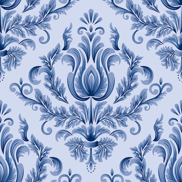 vector damask seamless pattern element