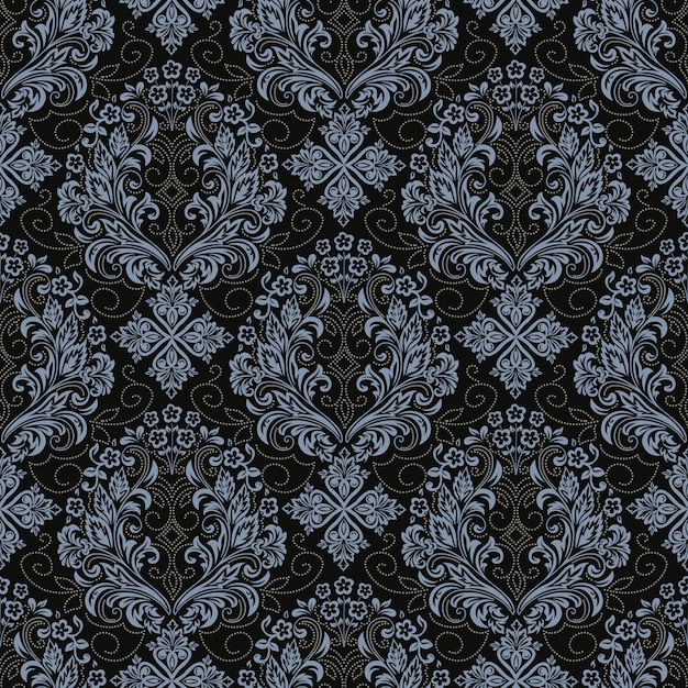 Vector damask seamless pattern