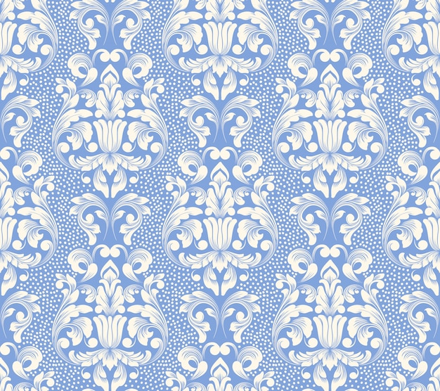 Free vector vector damask seamless pattern