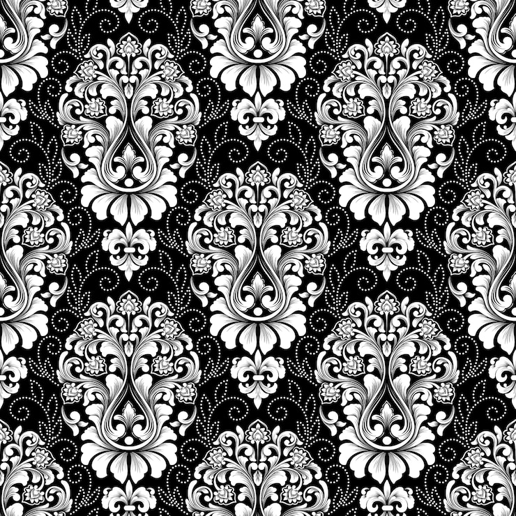 Free Vector vector damask seamless pattern
