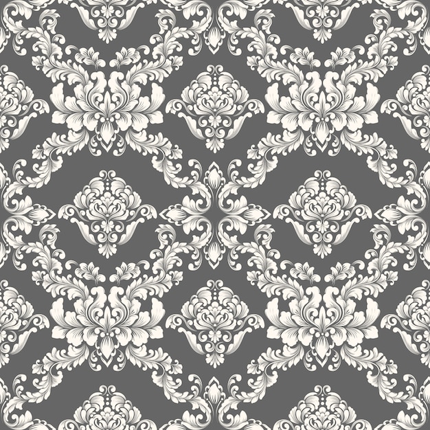 Free vector vector damask seamless pattern
