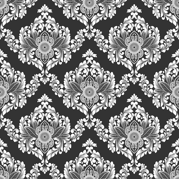 Vector damask seamless pattern