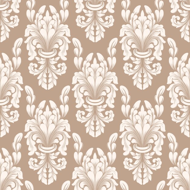 Vector damask seamless pattern