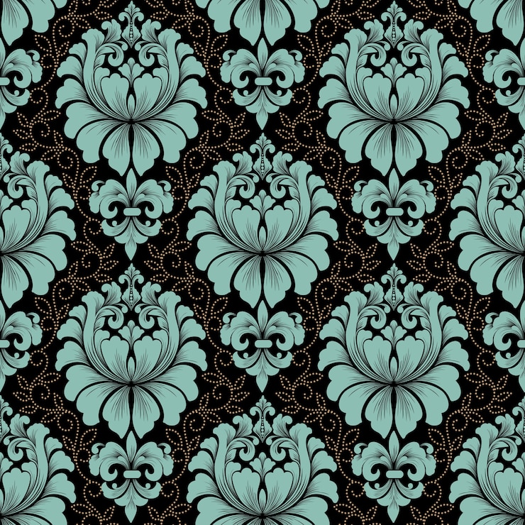 Free Vector vector damask seamless pattern.