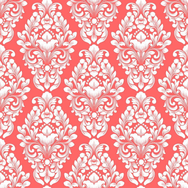 Free vector vector damask seamless pattern