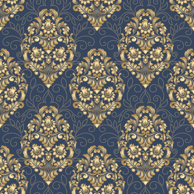 Vector damask seamless pattern