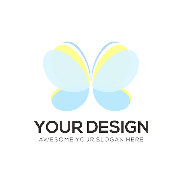 Free vector vector design butterfly logo template