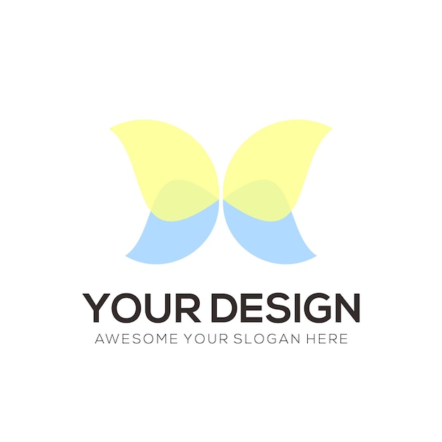 Vector design butterfly logo template