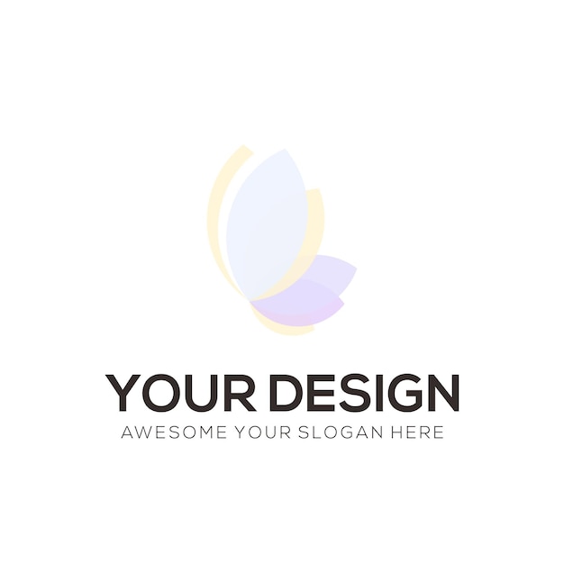 Free vector vector design butterfly logo template