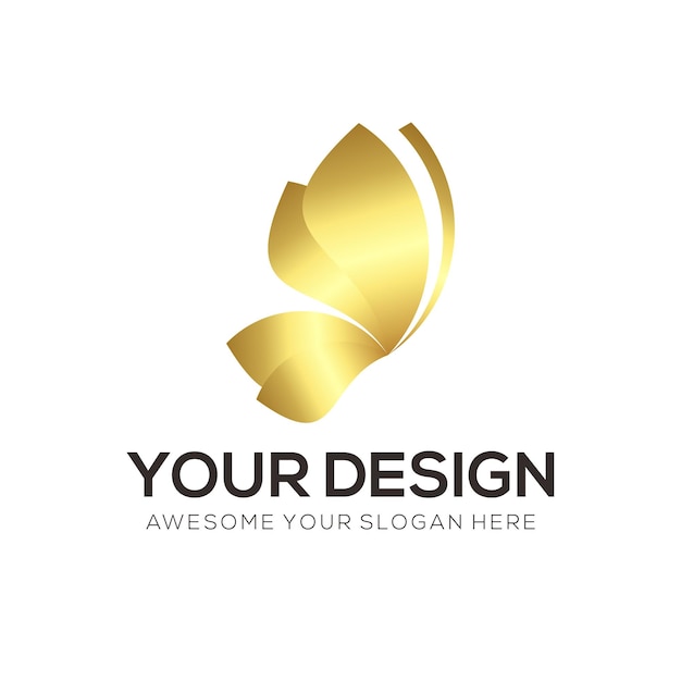 Free vector vector design butterfly luxury logo template