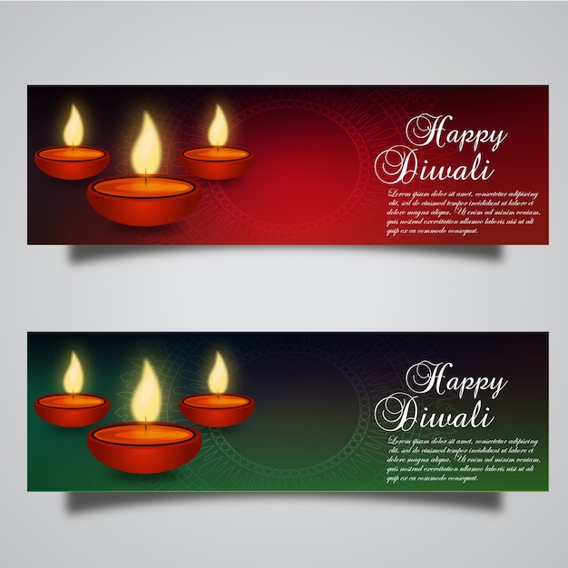 Vector Diwali banner