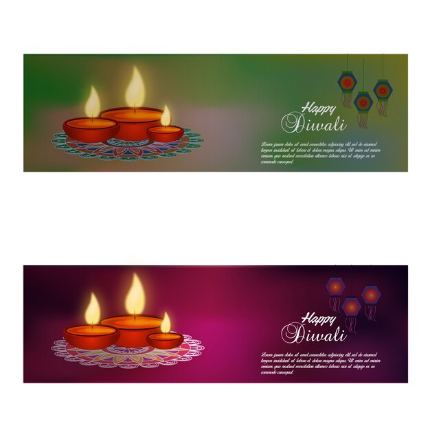 Vector Diwali banner