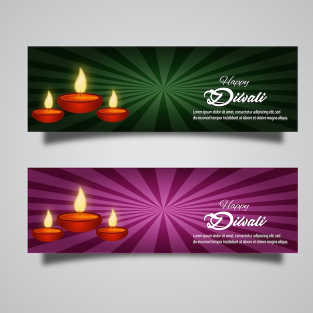 Бесплатное векторное изображение Векторный баннер diwali