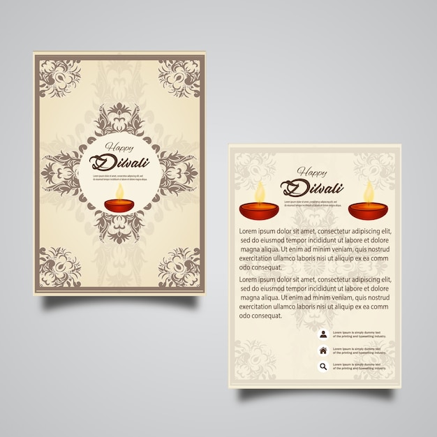 Vector diwali brochure