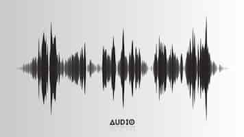 無料ベクター ベクトル エコー オーディオ wavefrom 抽象的な音楽の波の振動 未来的な音波の視覚化 合成音楽技術のサンプル バーを使用したチューン プリント