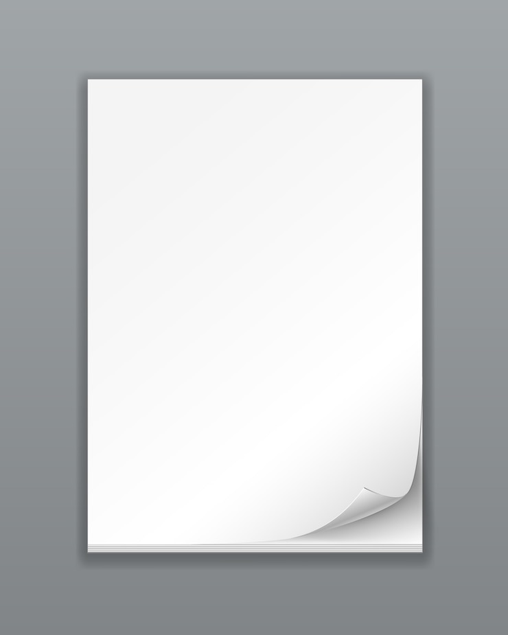 Free Vector vector empty paper stack on white