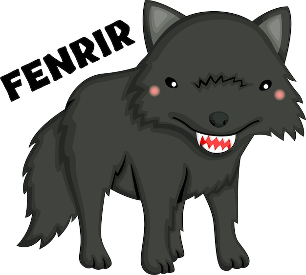 A vector of fenrir from norse mythology