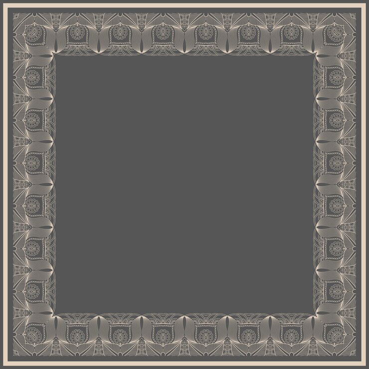 Free Vector vector fine floral square frame. decorative element for invitations and cards. border element