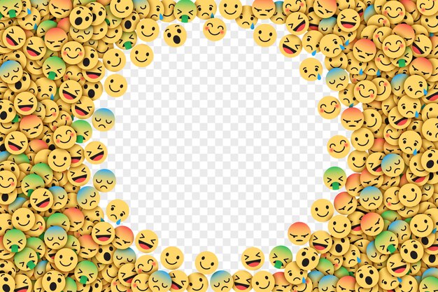ベクトルフラットモダンフェイスブック絵文字概念抽象アートイラスト プレミアムベクター