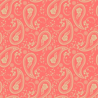 Vector floral seamless pattern background in arabian style. arabesque pattern. eastern ethnic ornament. elegant texture for backgrounds.