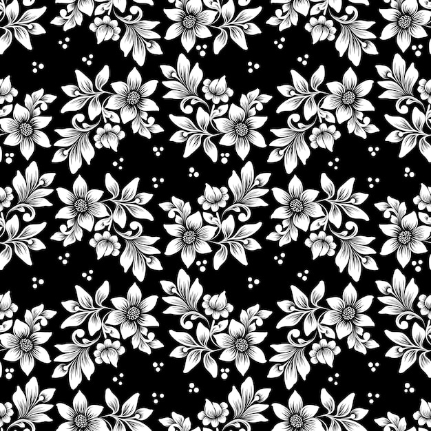 Vector flower seamless pattern background. Elegant texture for backgrounds. Classical luxury old fashioned floral ornament, seamless texture for wallpapers, textile, wrapping.