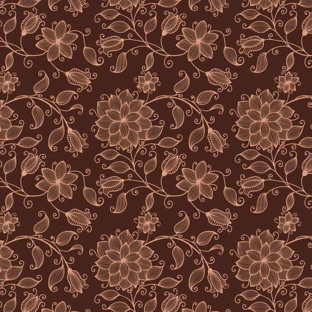 Vector flower seamless pattern background. Elegant texture for backgrounds. Classical luxury old fashioned floral ornament, seamless texture for wallpapers, textile, wrapping.