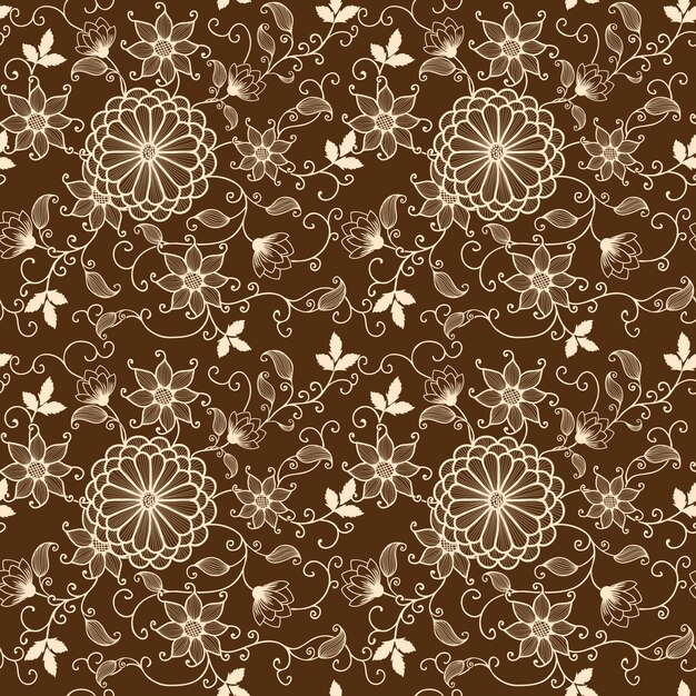 Vector flower seamless pattern background. Elegant texture for backgrounds. Classical luxury old fashioned floral ornament, seamless texture for wallpapers, textile, wrapping.