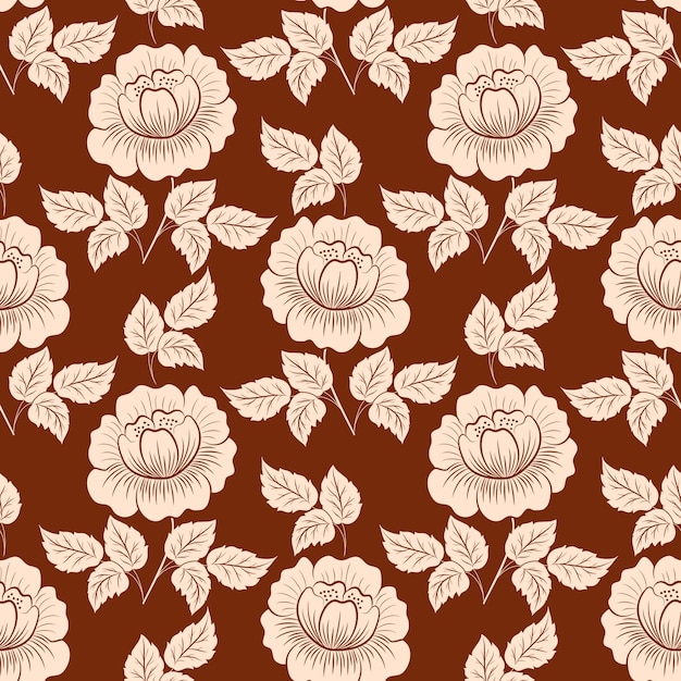 Free vector vector flower seamless pattern background. elegant texture for backgrounds. classical luxury old fashioned floral ornament, seamless texture for wallpapers, textile, wrapping.