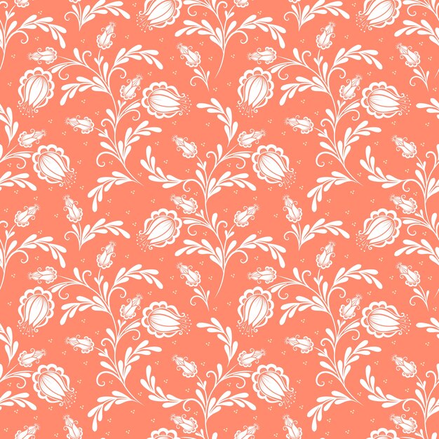 Vector flower seamless pattern background. Elegant texture for backgrounds. Classical luxury old fashioned floral ornament, seamless texture for wallpapers, textile, wrapping.