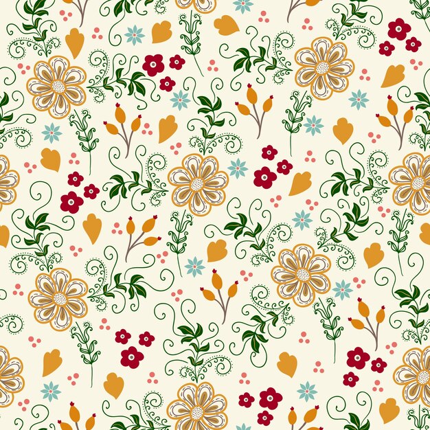 Vector flower seamless pattern background. Elegant texture for backgrounds. Classical luxury old fashioned floral ornament, seamless texture for wallpapers, textile, wrapping.