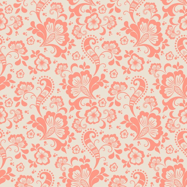 Vector flower seamless pattern background. Elegant texture for backgrounds. Classical luxury old fashioned floral ornament, seamless texture for wallpapers, textile, wrapping.