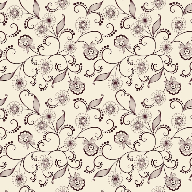 Download Free Vector Flower Seamless Pattern Background Elegant Texture For Backgrounds Classical Luxury Old Fashioned Floral Ornament Seamless Texture For Wallpapers Textile Wrapping Svg Dxf Eps Png Best Free Vector Icon Resources