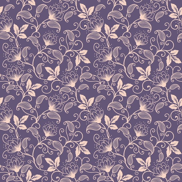 Download Free Vector Flower Seamless Pattern Background Elegant Texture For Backgrounds Classical Luxury Old Fashioned Floral Ornament Seamless Texture For Wallpapers Textile Wrapping Svg Dxf Eps Png Svg File Free Download