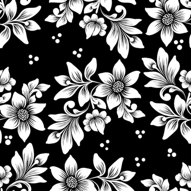 Free vector vector flower seamless pattern. classical luxury old fashioned floral ornament, seamless texture for wallpapers, textile, wrapping.