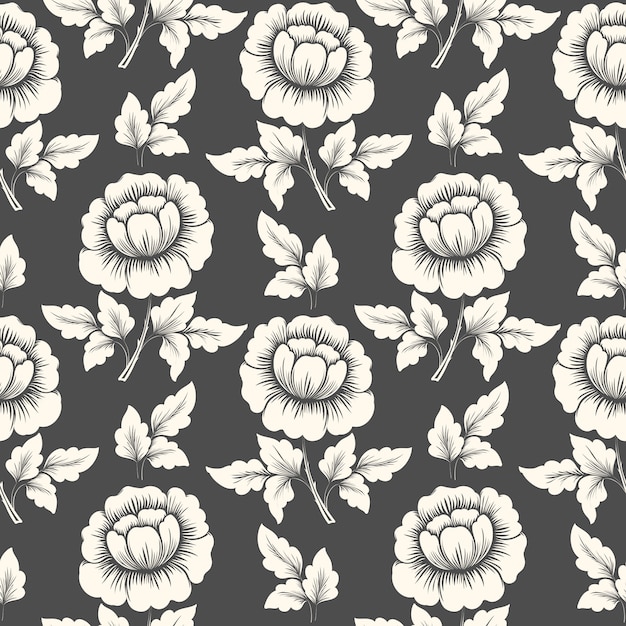 Vector flower seamless pattern