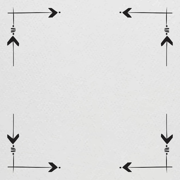 ベクトルフレームボーダーボヘミアン矢印飾り