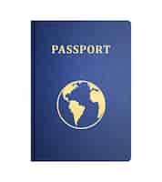 Free vector vector front cover of passport isolated on white