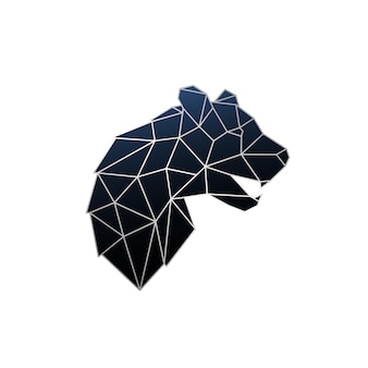 Vector geometric panther illustration