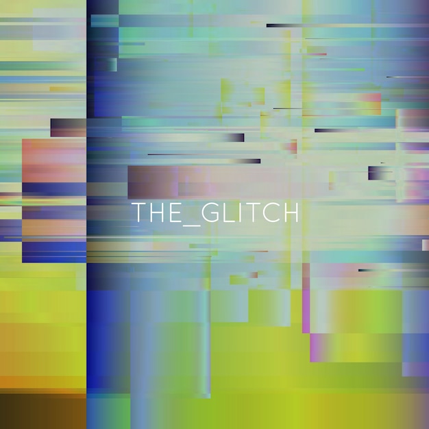 Free vector vector glitch background. digital image data distortion. colorful abstract background for your designs. chaos aesthetics of signal error. digital decay.