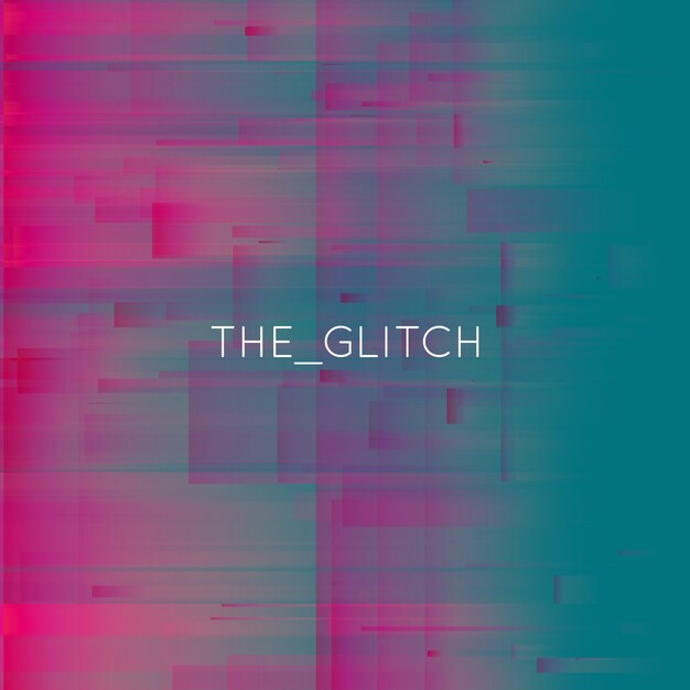 Vector glitch. Digital image data distortion.