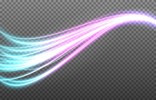 Vector glowing lines png beautiful gradient neon png lines neon light glowing waves magic glow