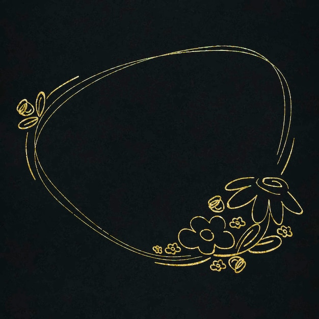 Free vector vector gold effect floral border