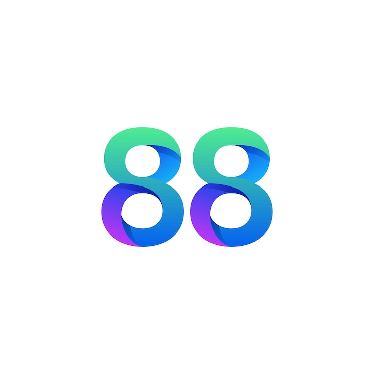 Free Vector vector gradient number logo design